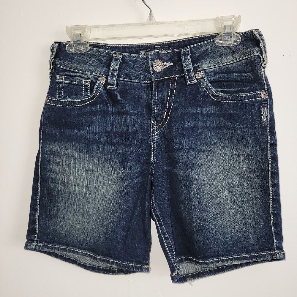 Dark Blue Denim Shorts